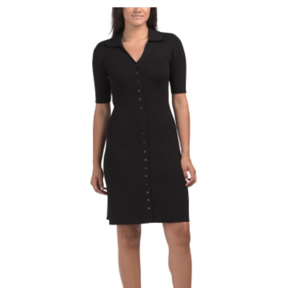 Elie Tahari sweater dress S black